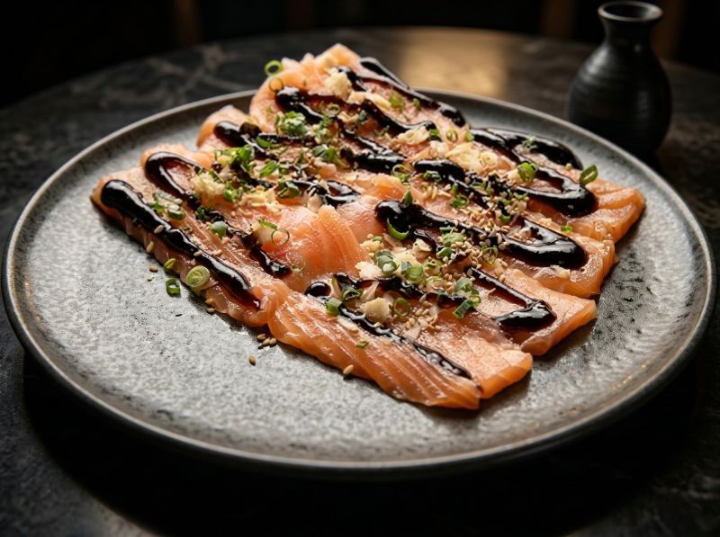 Carpaccio de Salmão e Gengibre