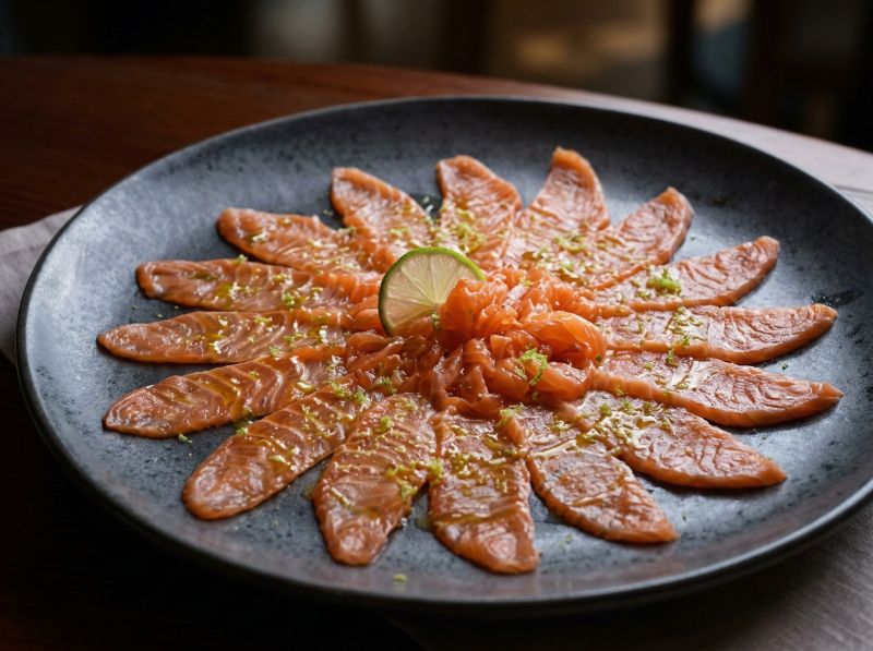 Carpaccio com Azeite Trufado e Limão Siciliano
