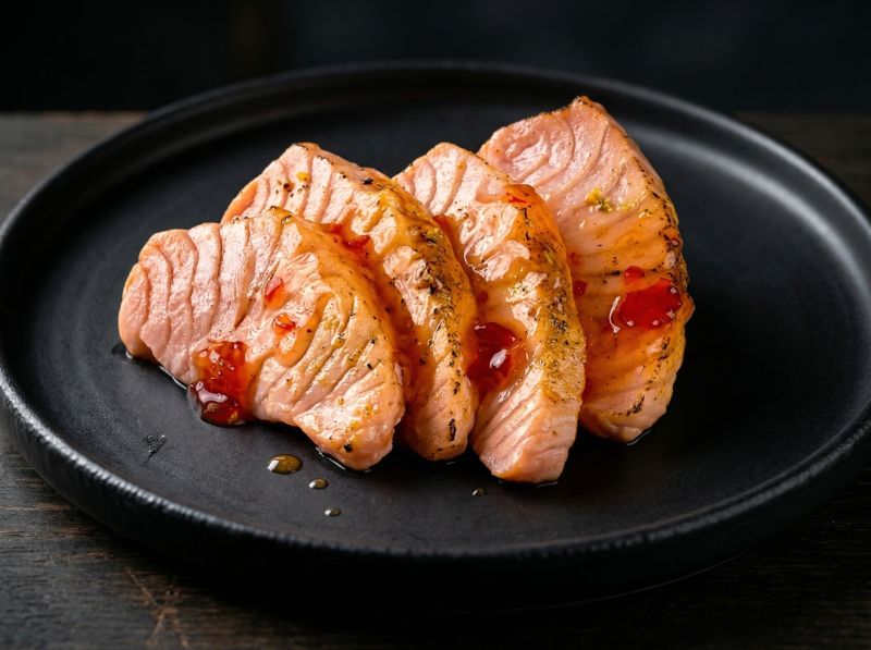 Sashimi Flambado com geleia